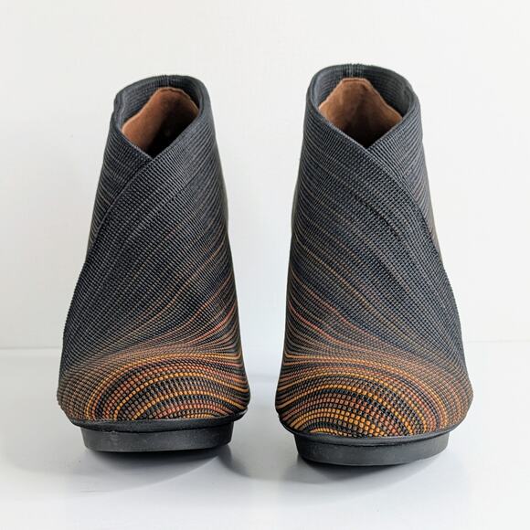 United Nude Hi Fold Heels 37 Black Brown Architectural Avant-Garde EUC - Picture 4 of 15